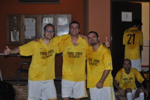 20 giugno 2011, Sorci, Tani e Guarino, quest'ultimo all'ultima presenza in gialloblù.